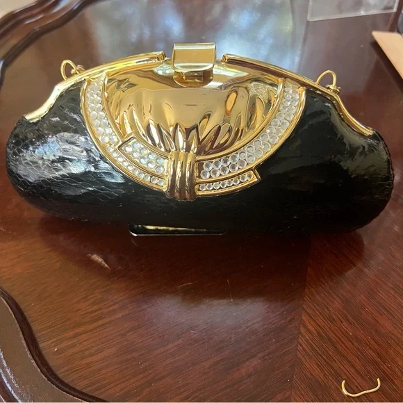 Vintage leather evening bag - Picture 4 of 13